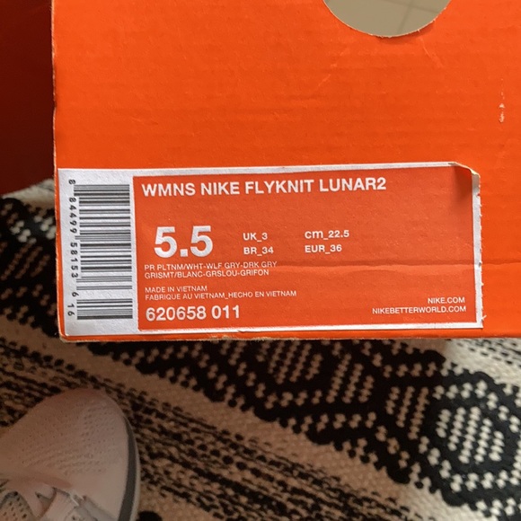 Womens Nike FLYKNIT LUNAR2, size 5.5 - Picture 5 of 6